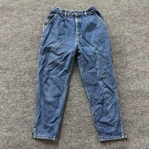 Lee Jeans Womens Size 13 Blue High Waisted Pleated Tapered Leg Vintage